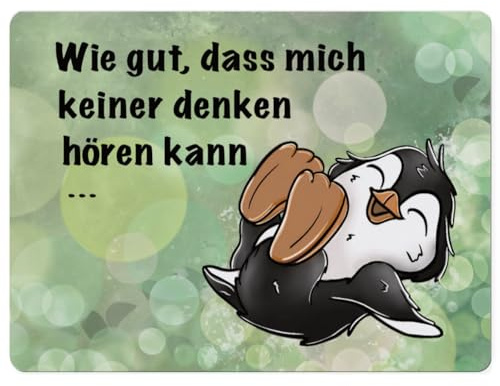 Mauspad Pinguin/Mousepad mit Spruch//Mauspad lustig