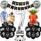 Star Krieg Luftballons Geburtstag Deko 7 Jahre Junge- Sterne Wars Geburtstagsdeko 7 Jahr Yod Ballon Girlande Tortendeko Roboter Folienballons Birthday Banner für Kindergeburtstag Party Supplies Deko