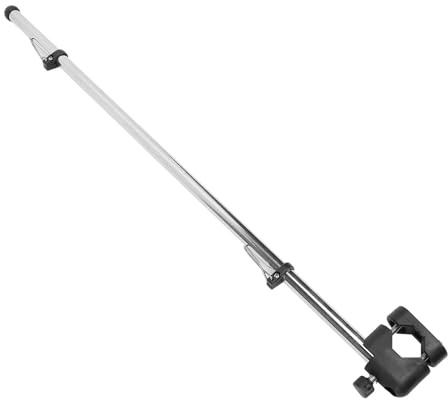 21in Adjustable Boat Flag Pole, 304 Stainless Steel Boat Flag Holder Rail Mount, No Drilling Kayak Flag Pole Holder Clamp on Boat Flag Pole for Boat Yacht Car RV Marine