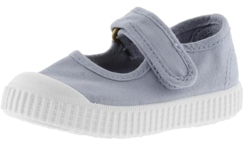 victoria Unisex 1915 Dyed Canvas Mary Janes DREC & Hook-and-Loop Strap & Reinforced Toe 136605 for Kids NUBE 27