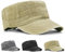 CWENDANER Klassische Premium Army Cap Military Style Cap, Vintage Männer Damen Army Cap, Gewaschene Army Flat Cap Baumwolle, Verstellbar Baseballmütze Kappe für Sport Reisen Drauße（Khaki）