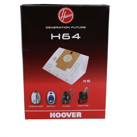 Masterpart Vacuum Paper Bags H64 Pack Of 5 To Fit Hoover Freespace, Sprint, Flash, Capture Vacuum Cleaners 35600637