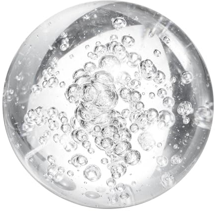 sourcing map 80 mm Kristallkugel, Blasen-Glas, solide dekorative Kugel, Kristallkugel, Requisite, Ornament für Feng Shui, Wahrsagung, Wahrsagung, Tischbrunnen, Dekoration, transparent