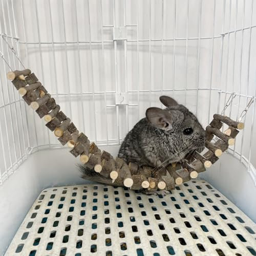 ZYYRSS Pet Hanging Ladder Hamster Stairs Wooden Suspension Bridge Steps Stairs Climbing Swing Climbing Ladder Bridge Bird Hamster Rodent Toys Supplies Handing Cage Decor
