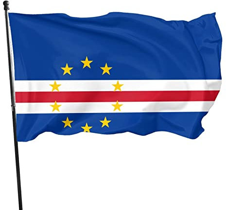 Bandiera Da Giardino Cape Verde Flag Bandierada Balcone Colore Vivido Bandieradacortile Durevole Bandiere Decorative Per Feste All'Esterno Celebrazioni 90X152CM