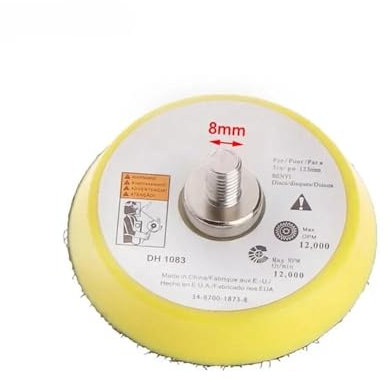 woleyuu 2/3/5 Inch Polishing Sanding Disc M6/M8 Backing Pad Hook and Loop Backer Plate Polishing Pad For Pneumatic Sander Power Tool(2 Inch M8 1pcs)