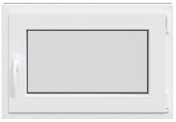 vidaXL RISOR Tilt & Turn Basement Window Anthracite 50x75 cm - Durable PVC Frame with Secure Locking and Dual Ventilation Modes