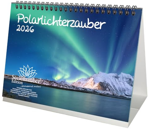 Seelenzauber Polarlichterzauber DIN A5 Tischkalender für 2026 Polar Nordlichter