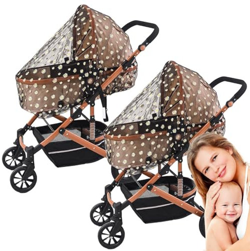 Bajbumgn Kinderwagen Netz | Tragbarer Universeller Moskitonetz Schutz Mit Dehnbaren Bändern - Stretchbare Haltebänder & Schutznetz Für Babybetten, Wiegen & Laufgitter
