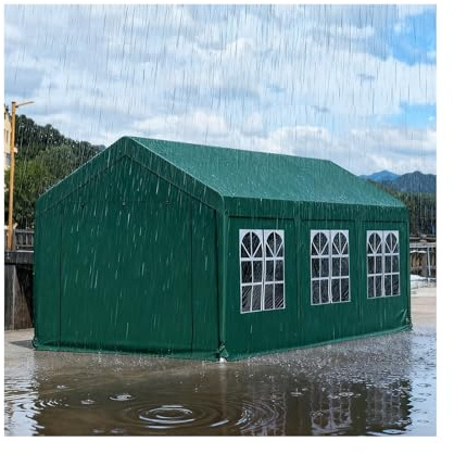 Robuster Carport Mit Metallrahmen, Wasserabweisend, Für Traktoren, LKWs, Wohnmobile Und SUVs Geeignet(9.8x19.6x6.5 ft)