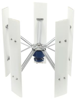 5-Blatt Senkrecht Windrad Stromerzeugung 100W Vertikaler Windturbinen 4-Loch-Flanschbefestigung 2.5m/s Start-Windgeschwindigkeit