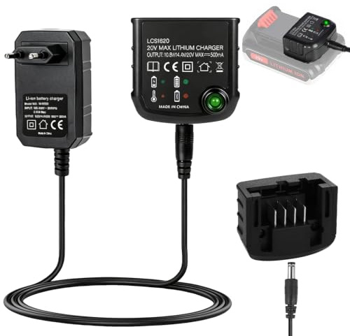 Chargeur 18 V/20 V compatible avec Black&Decker, chargeur de batterie au lithium NAVESO pour Black&Decker LBXR16 BL2018 BL2018-XJ LB20 LBX20 LBXR20 LBXR2020-OPE LBX4020 LB2X4020 LBXR20-OPE