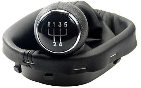 L & P Car Design L&P A263-2 Schaltsack Schaltmanschette Schwarz Schaltknauf 5 Gang kompatibel mit VW Touran 1T Caddy III 3 Rahmen Komplettset Plug Play Ersatzteil für 1T0711113 2K0711113 1T0711456
