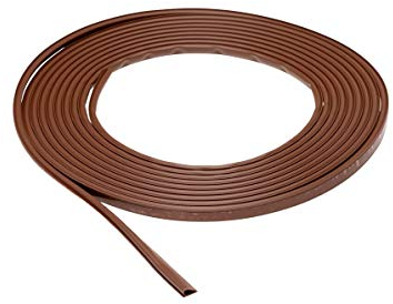 Gedotec Türdichtung selbstklebend TPE 4.10 | 1 Rolle - PVC Türrahmen Dichtung | Länge: 6 m | Falzbreite: 12 mm | Türzargendichtung braun | Fensterdichtung und Türdichtung | Türgummi