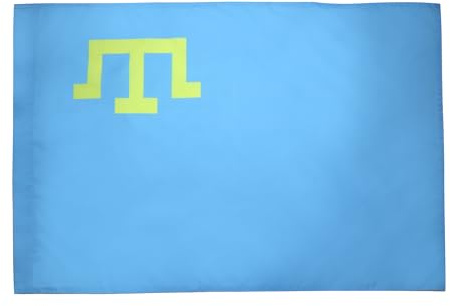 AZ FLAG Flagge Krimtataren 90x60 cm Krimtatarisch Polyester 100D Hohlsaum | Für innen und außen dekorative Flagge doppelte Nähte und verstärkte Kanten mit Masttunnel 100D Polyester