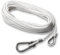 FBS PES Hissseil Fahnenseil Ersatzseil Flaggenseil mit Karabiner für Fahnenmast mit Standard Hiss-Vorrichtung, Ø 5 mm - Länge 9,6m, geflochten weiß Schnur Leine, Nennhöhe 6m