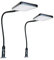 kalb Material für Möbel 4W LED Bettleuchte Leseleuchte Flexleuchte Nachttischlampe Bettlampe Leselampe schwarz, Auswahl:2er Set schwarz