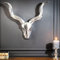 cagü Design Deko Geweih Antilope Silber poliertes Aluminium 55cm x 50cm