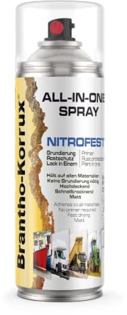 Brantho Korrux Rostschutzlack - All-in-One Sprühdose 1-K nitrofeste Metallschutzfarben Matt - 400ml Spraydose Nitrofest Anthrazitgrau Matt RAL7016