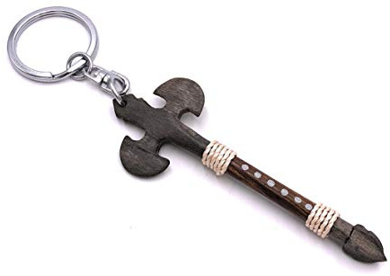 H-Customs Ritter Beil Axt Waffe Holz Edel Handmade Schlüsselanhänger Anhänger