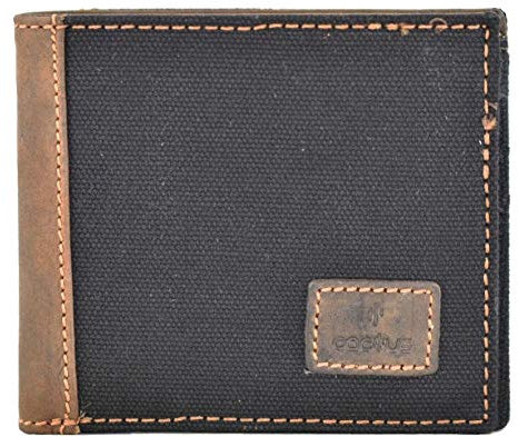 Cactus Canvas and Leather Basic Wallet RFID 182-81 (Black)