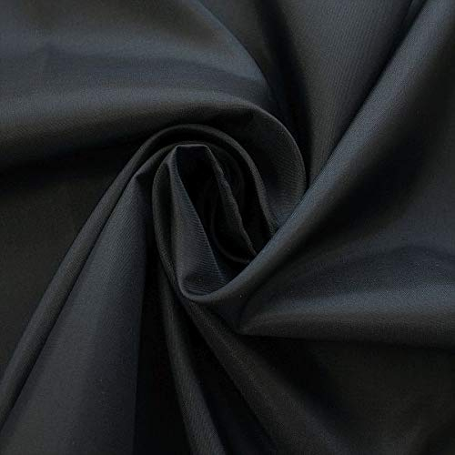 STOFFKONTOR Acetat Taft Futterstoff Stoff - Meterware, schwarz - zum Abfüttern von Oberbekleidung und zur Dekoration