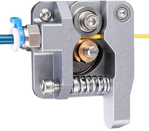 Upgraded Creality Ender 3 All Metal MK-8 Extruder Feeder Drive1.75mm Filament for Ender 3 Pro, Ender 3 V 2, Ender 5/5 Plus/Pro, CR-10 Series, 3D Printer, Gray Aluminum Block Bowden Extruder