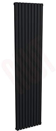 480mm (w) x 2000mm(h) Ultraheat Linear Black Vertical Double Designer Radiator