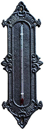 Sungmor Robustes Gusseisen-Wand-Thermometer – Dekoration für Haus und Garten, Wandbehang – Vintage-Stil für Innen- und Außenbereich