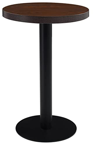 vidaXL Bistrotisch für 2 Personen Bartisch Bartresen Stehtisch Tresentisch Esstisch Tisch Küchentisch Partytisch Dunkelbraun 50cm MDF