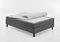 Atlantic Home Collection Happy Boxbett ohne Kopfteil, Bonellfederkern- Matratze, Härtegrad H2, Stoff, Grau, 120/200 cm, Liegehöhe ca. 58 cm