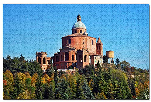 Heiligtum San Luca Bologna Italien Puzzle 1000 Teile Holzpuzzle Erwachsene Spielgrafik Reise Souvenir Holz