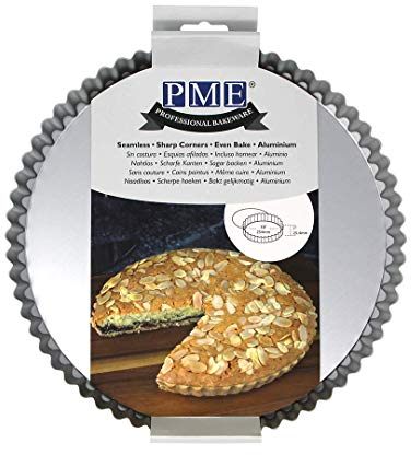 PME Moule à tarte/quiche à fond amovible Argenté 25 cm