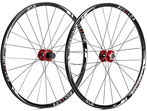 BUCKLOS 26/27.5/29 Zoll Mountainbike-Laufradsatz, Carbon-Naben, MTB-Räder, Schnellverschluss-Scheibenbremsen, 24H niedrige Widerstandsfähigkeit, Fahrradreäder, passend für 7-11-Gang-Kassetten