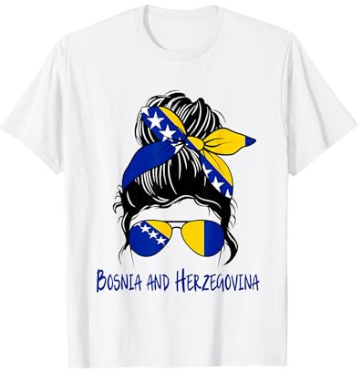 Bosnisches Mädchen Bosniaken Mädchen Bosnien und Herzegowina Frau Flagge T-Shirt