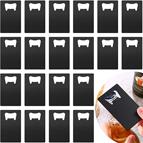 40 Stück Kreditkarten-Flaschenöffner aus Edelstahl, Poker-Brieftaschen-Flaschenöffner für Weihnachtsgeschenke, kann geschnitzt werden, für selbstgemachte Hochzeitsgeschenke, Trauzeugen, Geschenk