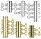 6 PCS Layered Necklace Spacer Clasp Jewelry Clasps Connector Multi Strands Detangler Slide Clasp Lock for Layered 3 Sizes Gold Silver
