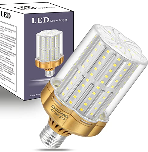 MAILIHAO 1er-Pack 30W Superhelle E27 LED Maiskolben (250W Entspricht Glühbirnen) Kaltweiß 6000K 3500LM Mais Lampen LED Leuchtmittel für Fabriklager Garage Hof, Nicht Dimmbar
