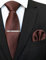 JEMYGINS Seide Krawatte Krawatten und Einstecktuch mit krawattenklammer Set für Herren Seidenkrawatten Hochzeit Schlips,dunkelbraun