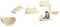 PawHut 4PCs Wall Mounted Cat Tree Cat Wall Shelves Furniture Climbing Shelf Set Kitten Activity Centre with Hammock, Scratching Post - Beige