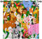 ANHOPE Cartoon Zoo Safari Tier Vorhänge mit Ösen Blickdichte Gardinen Blackout Curtain Thermo Vorhang Kinder Jungen Mädchen Schlafzimmer Wohnzimmer Verdunklungsvorhänge 2er Set H 137 x B 168 cm