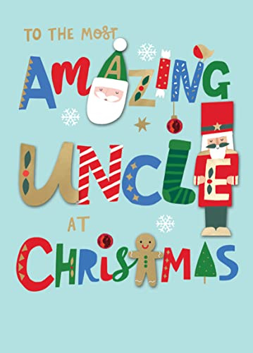 To The Most Amazing Uncle Fun Hand-Finished Christmas Card Family Xmas Cards SMF037