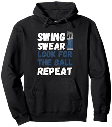 Swing Swear Look For the Ball Repeat - Funny Dad's Golf Pullover Hoodie