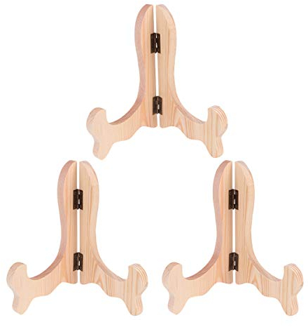 Gatuida 3 Pièces Présentoir en Bois Porte-Assiette Chevalets Porte-Plat Support De Cadre Photo pour La Maison Décorations De Mariage Fête d'anniversaire