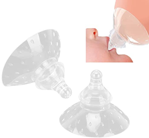 2 Pezzi Protettore Capezzolo a Contatto, Schermo Capezzolo a Contatto in Silicone ABS Premium Capezzolo a Contatto per Aiutare Le Mamme ad Allattare al Seno