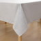 Homaxy Leinenoptik Tischdecke Abwaschbar Lotuseffekt Eckig 140 x 300 cm Tischtuch Leinendecke Wasserabweisend Tafeldecke Tischwäsche Fleckschutz, Hellgrau