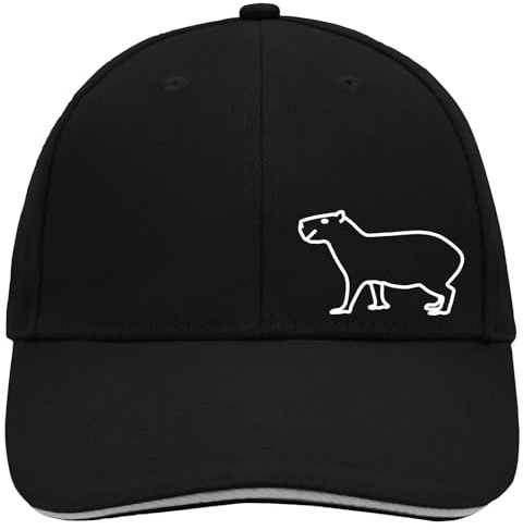 Huuraa Cappy Mütze Capybara Silhouette Geschenk | Baseballkappe Basecap Kappe Geschenkidee Unisex Baseball Cap