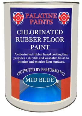 Palatine Chlorinated Rubber Floor Paint - Interior and Exterior Floor Paint - 5L (Mid Grey)