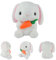 Teaque Bunny Stofftier, Plüschtier Kissen Mit Karotte, Hase Umarmungskissen, für Kinder und Erwachsene Geburtstagsgeschenk (8.7in/22cm)
