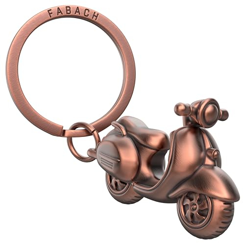 FABACH Vespa Schlüsselanhänger - Geschenk Roller Schlüsselanhänger für Vespafahrer - Geschenke Motoroller Schlüsselanhänger Glücksbringer Fahr vorsichtig